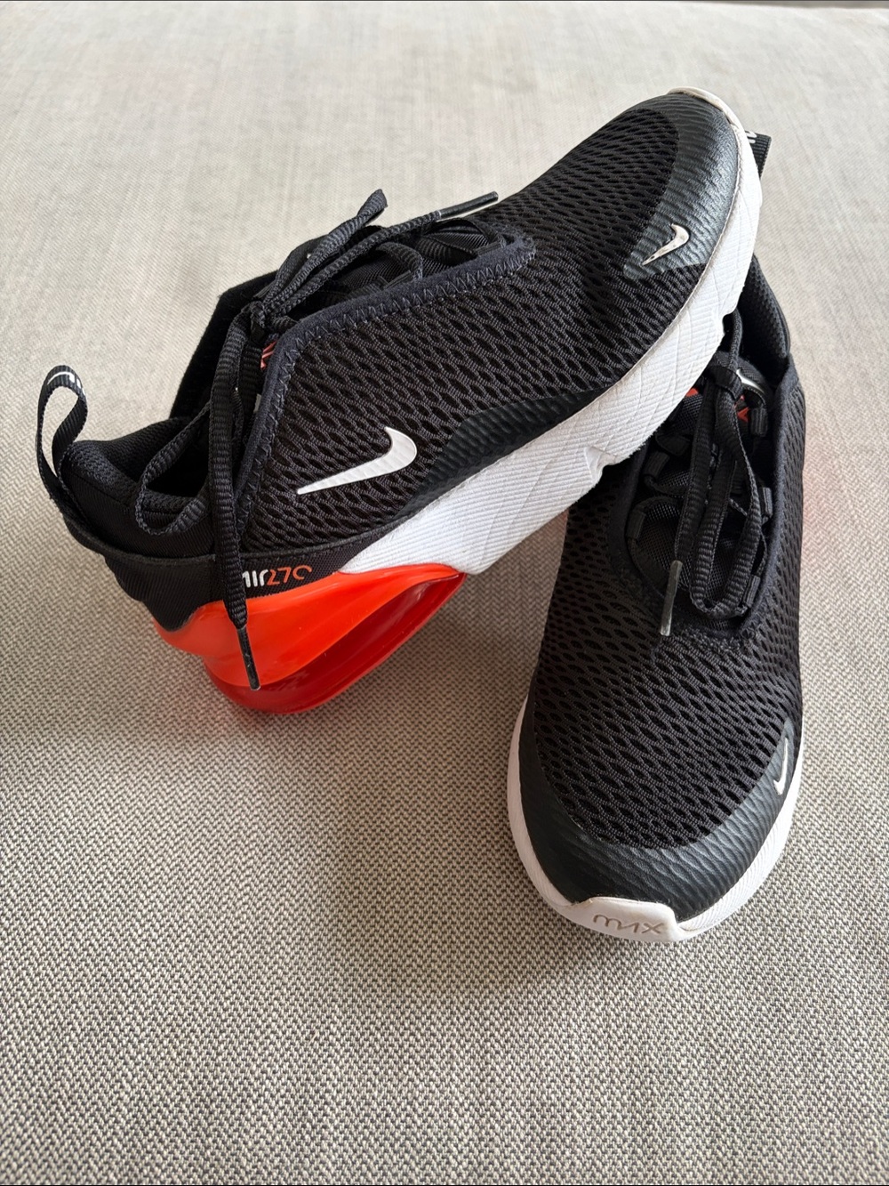 Nike Little Kids Air Max 270 Sneakers Black/Orange